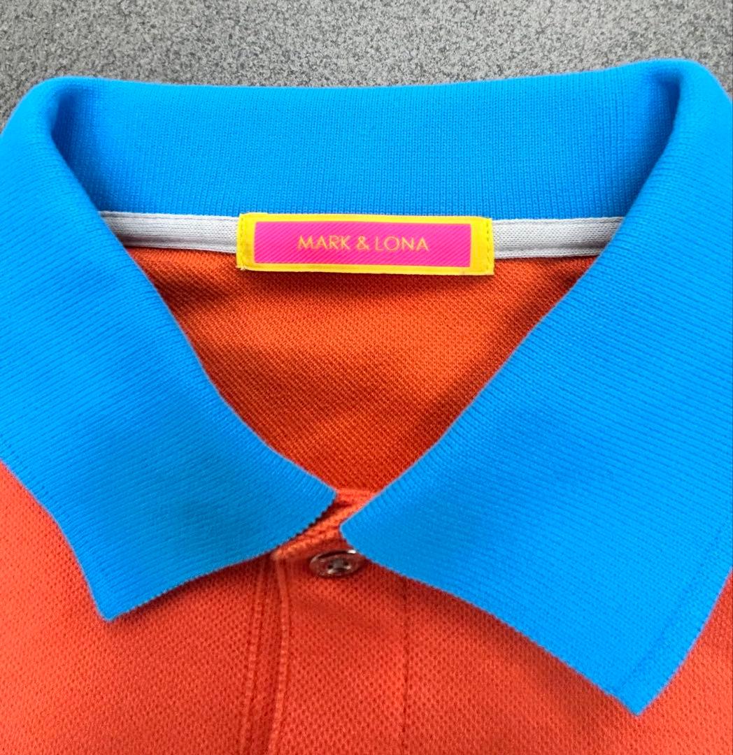 MARK&LONAポロシャツ オレンジ サイズ46 美品