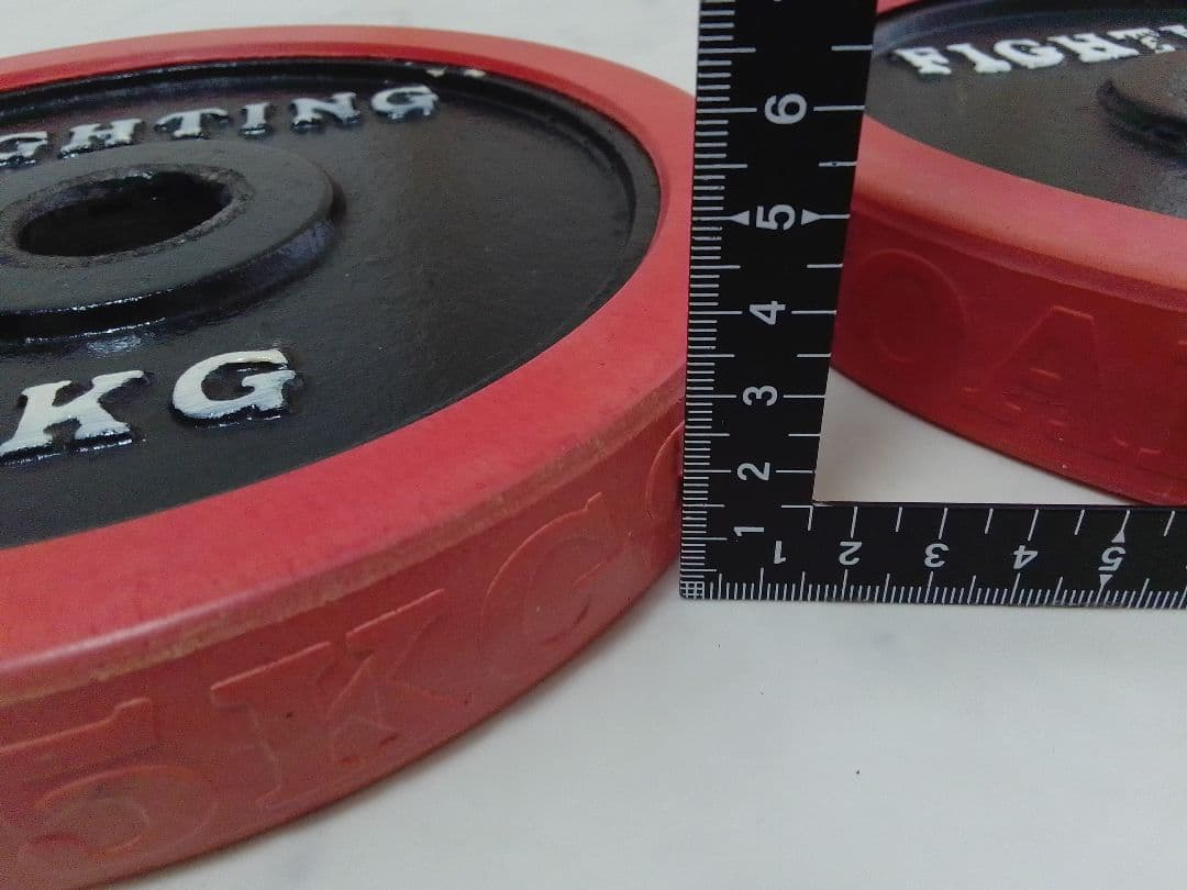 ファイティングロード ダンベル ラバー付 5kg×4=20kg 28mm ①'