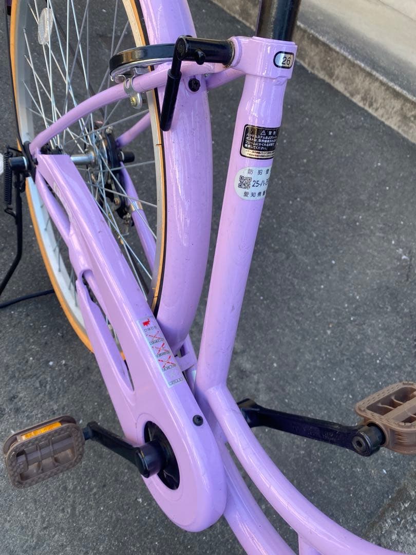 ほぼ新品 自転車 ピンク色