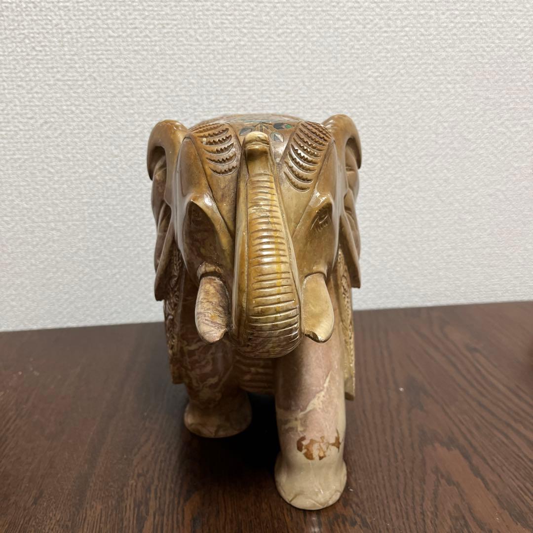 大理石　象の置物