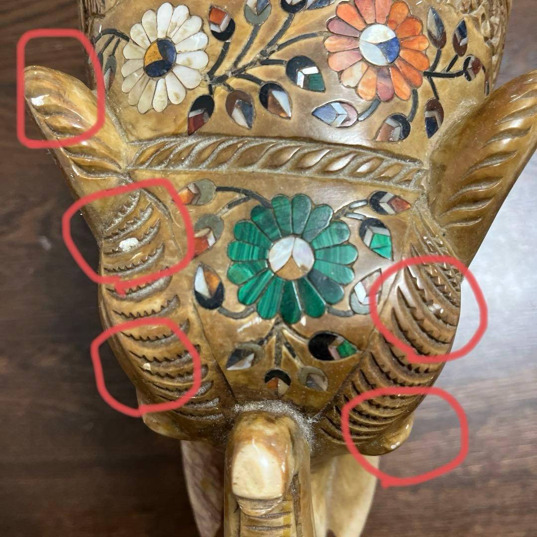 大理石　象の置物