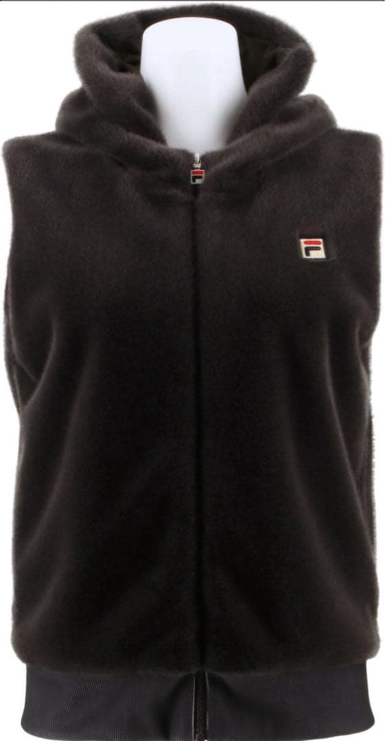 FILA モコモコボア フード付きベスト 【Sサイズ】