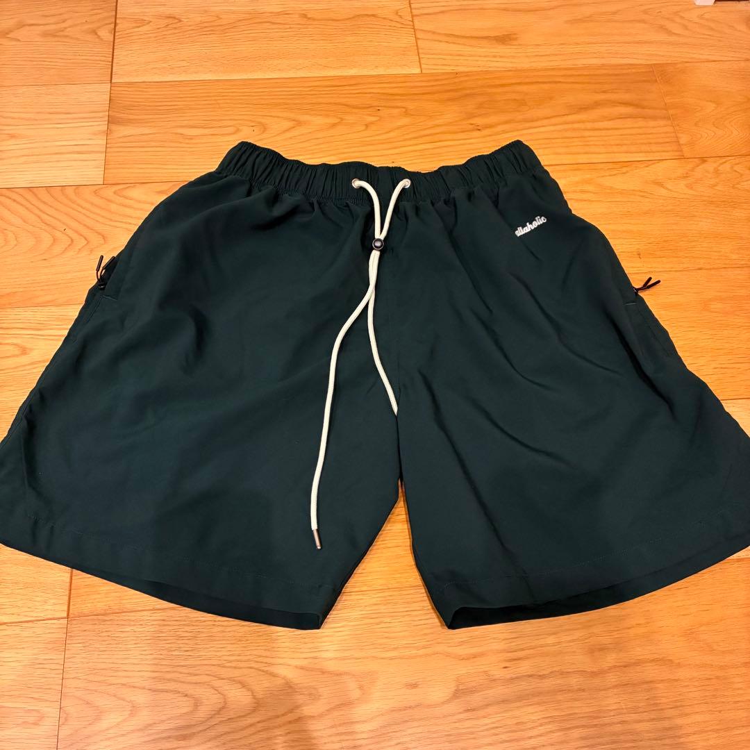 ウェア Logo Anywhere Zip Shorts dark green