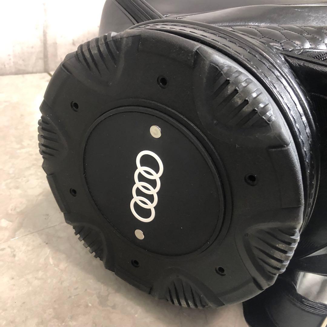 Audi　キャディバッグ　PUレザー　ブラック　7分割　8.5型　3点固定