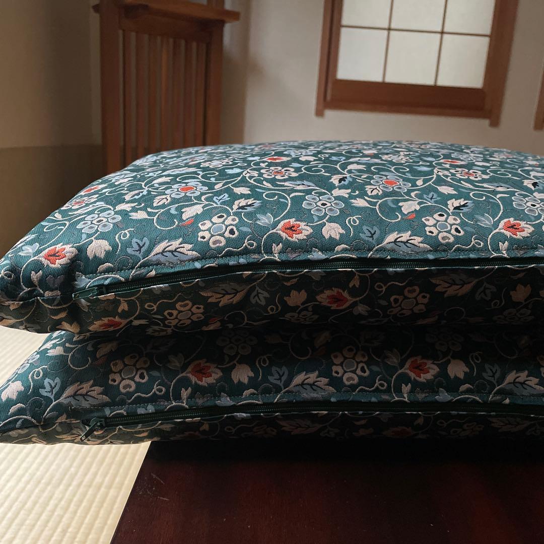 【新品同様】日本製 高島屋 高級座布団 仏前座布団 2枚 カバー付 法事 来客用