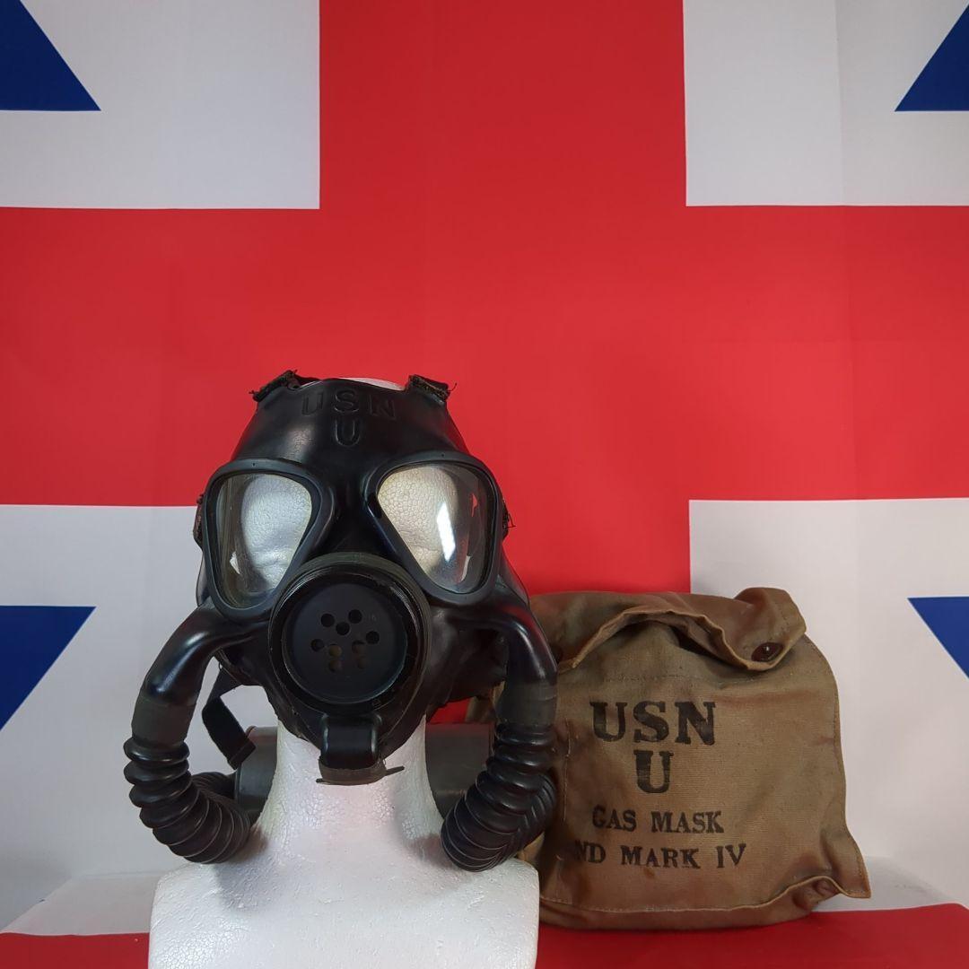 【実物美品】USN Mark IV ガスマスク & バッグ 1940年代製