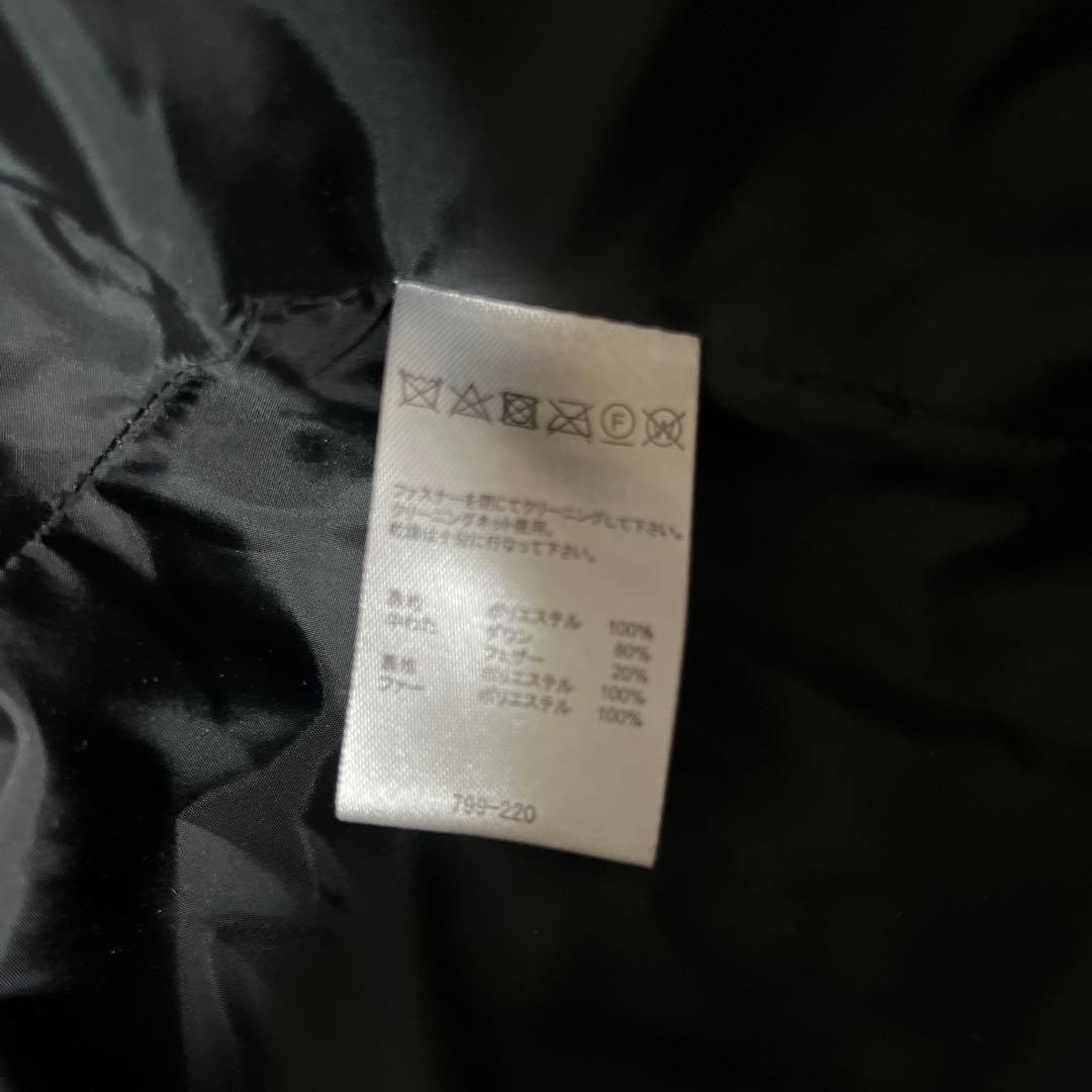 FILA フード付き ブラックダウンジャケット Mサイズ