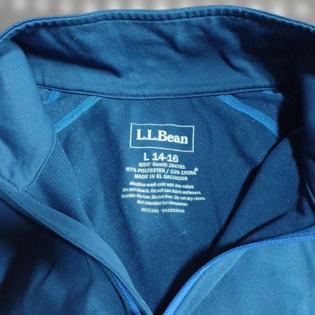 LL.Bean キッズ防寒インナー長袖上下セット L 14-16才適応　紺