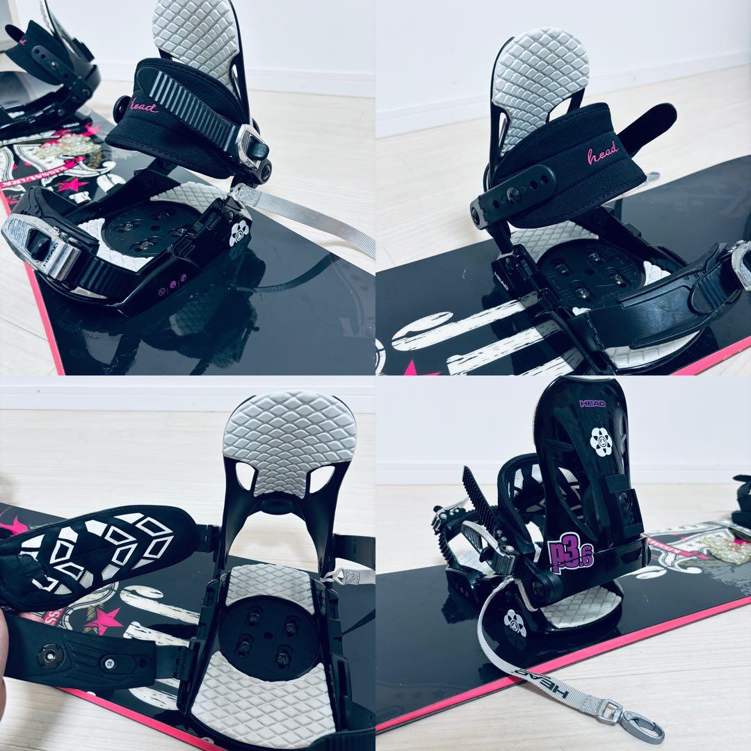 キスマーク 146cm ロッカー 2点セット レディース 初心者　スノーボード