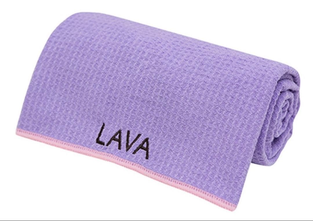 LAVAホットヨガ用 SUKALA 水色ヨガマットとLAVAタオルセット