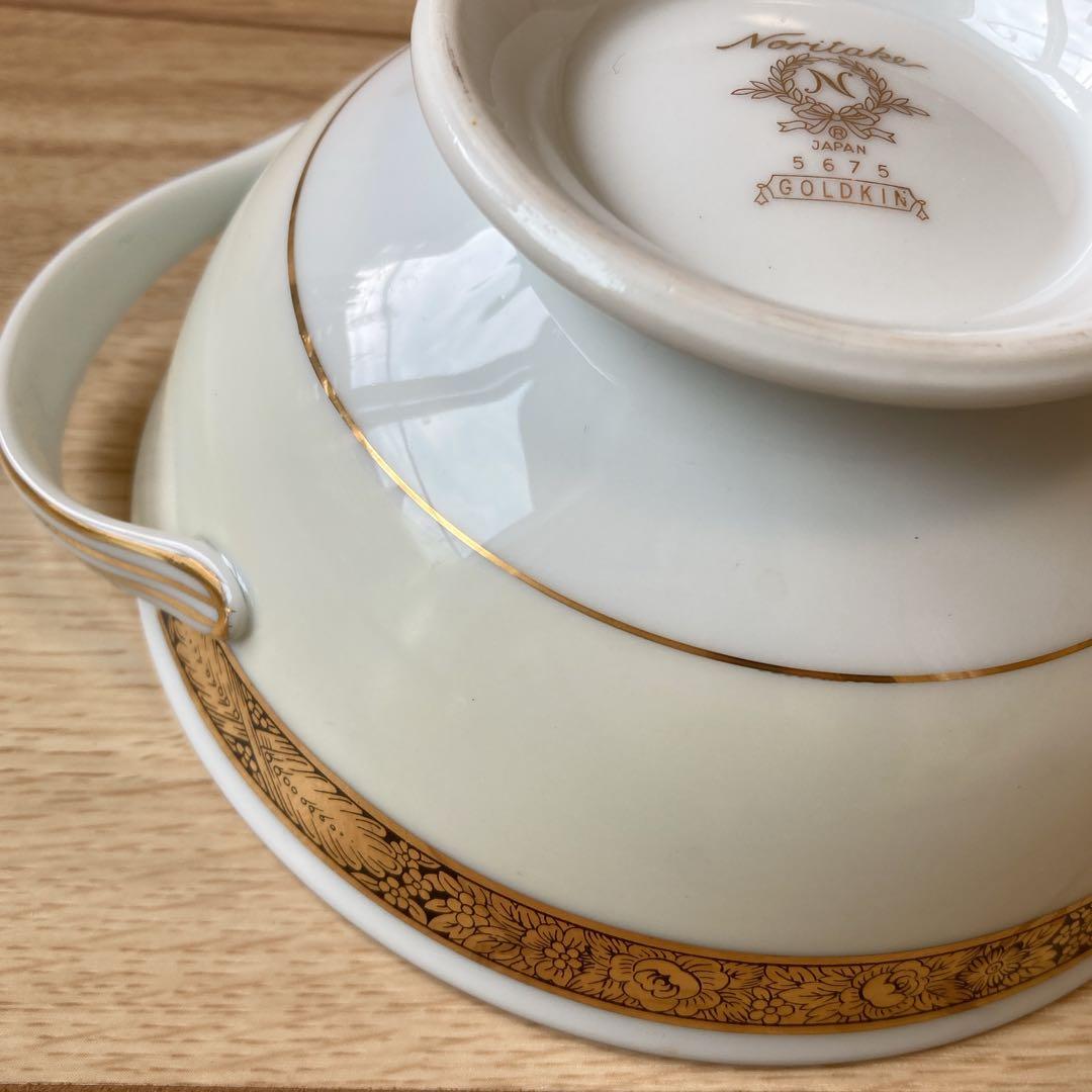 【美品】ノリタケ 蓋付き　スープ皿　お椀　GOLDKIN 廃盤品　5675