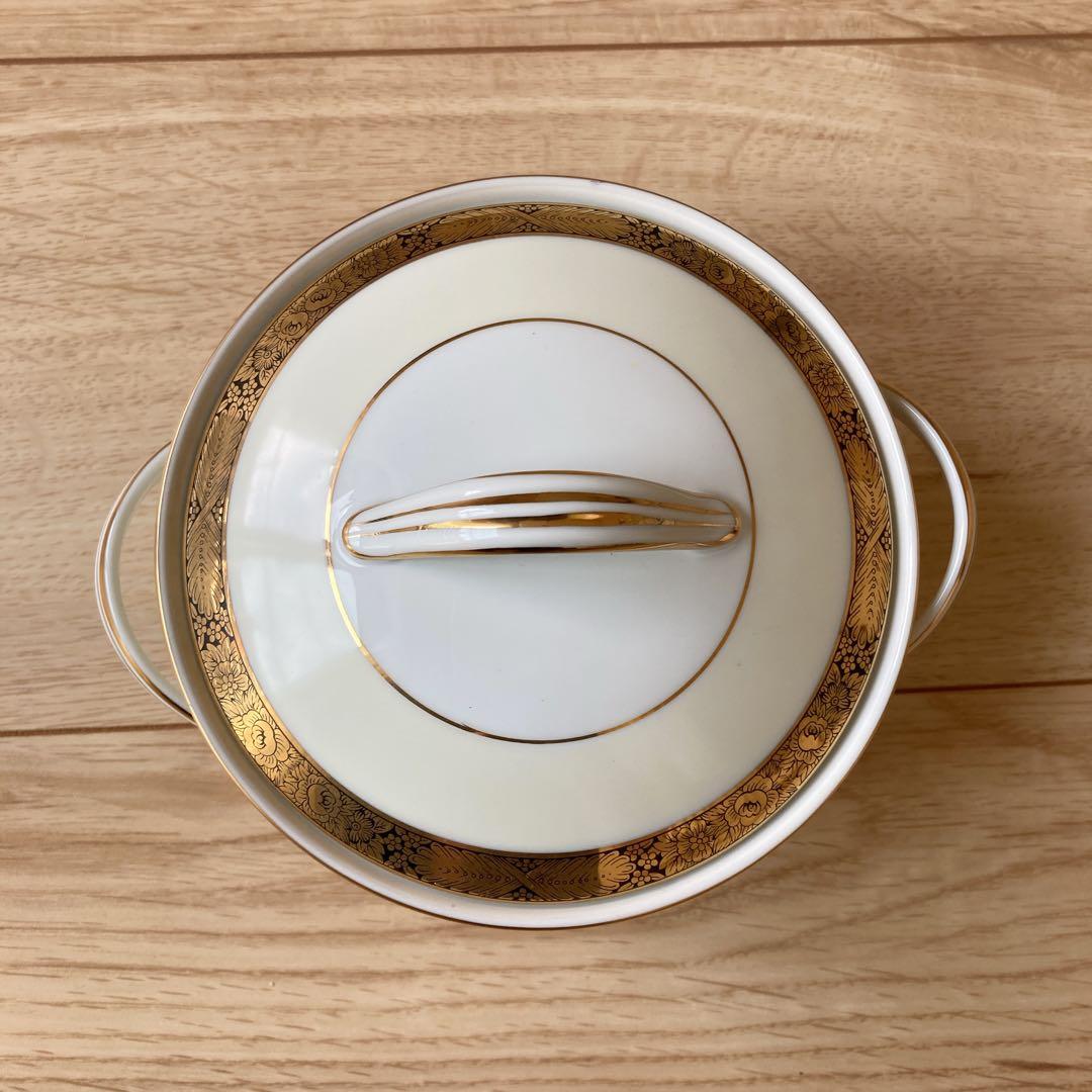 【美品】ノリタケ 蓋付き　スープ皿　お椀　GOLDKIN 廃盤品　5675
