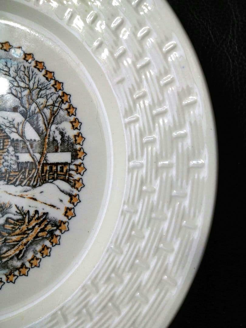 ♥５５年前のヴィンテージ⬛コレクション品 インテリア【Sakura】冬景色絵柄皿