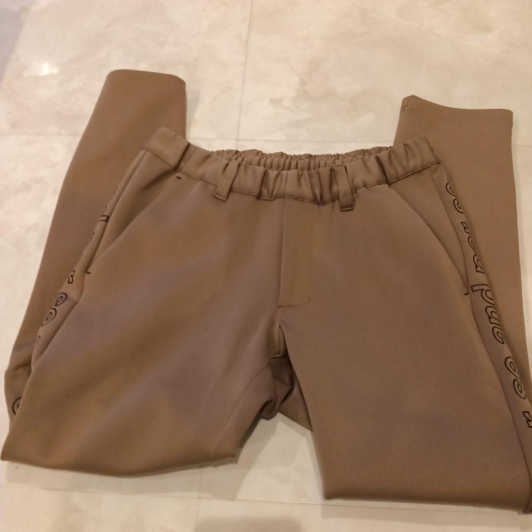 and per se ベージュパンツ ウエストゴム