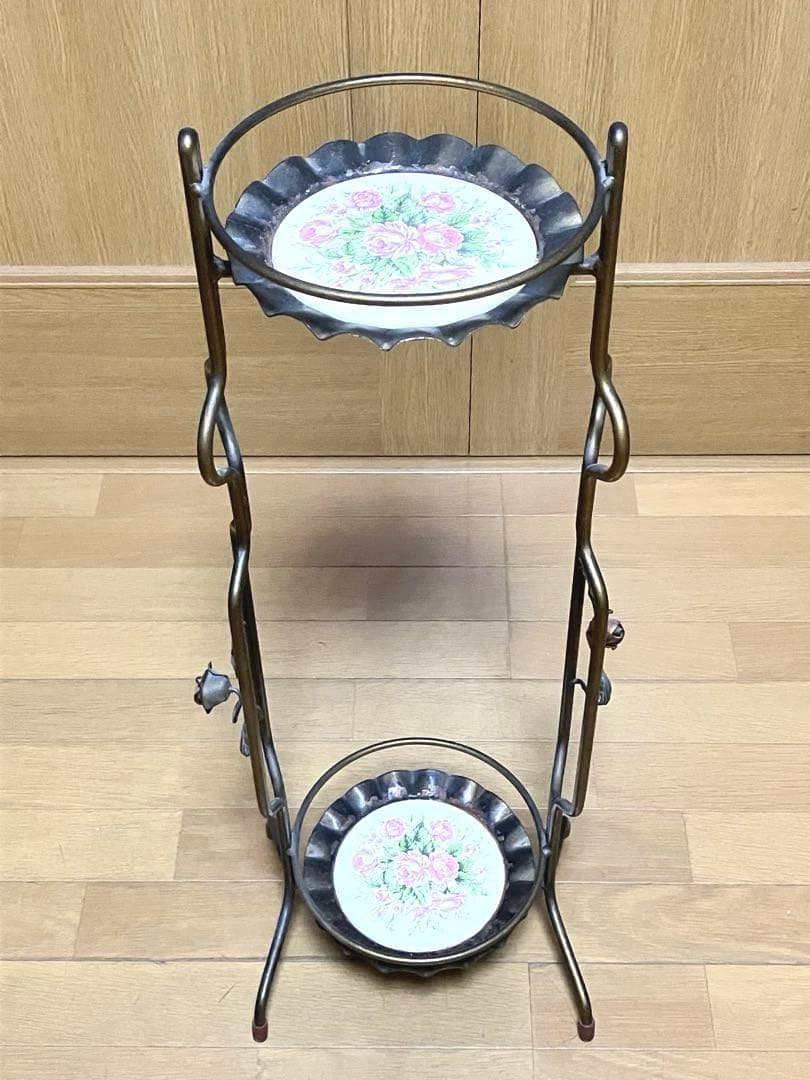 【訳あり】アイアン フラワースタンド 花台 フラワーベース ☆2基セット