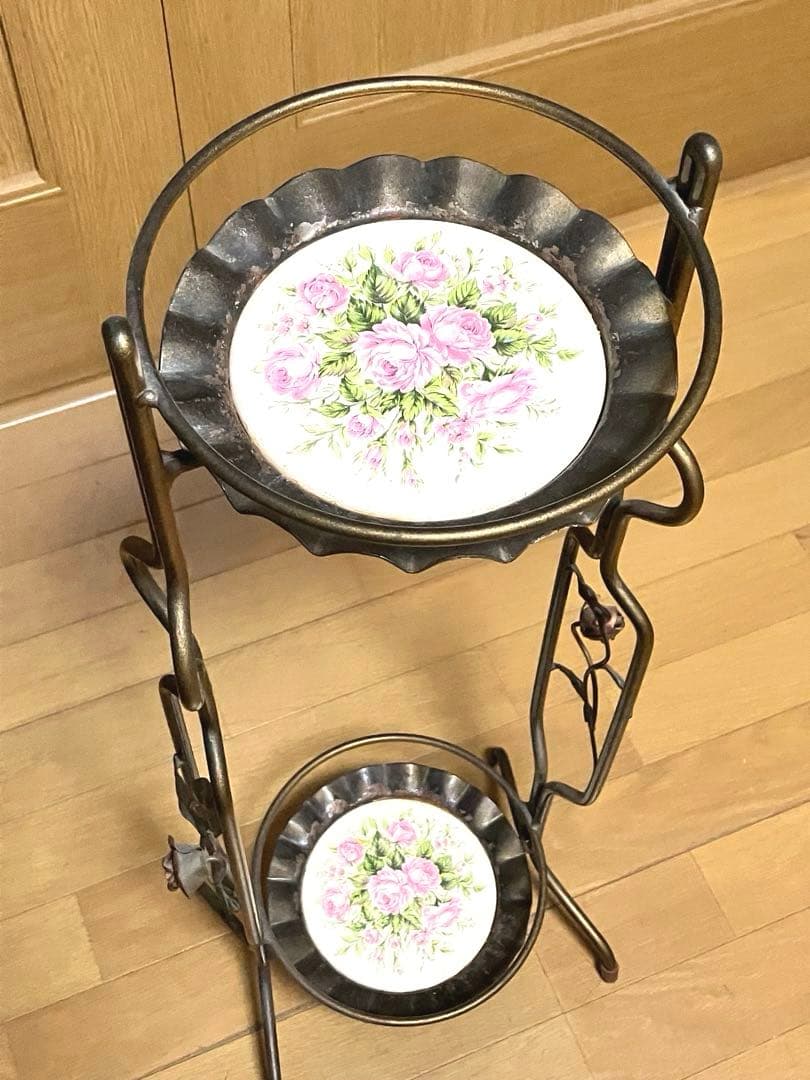 【訳あり】アイアン フラワースタンド 花台 フラワーベース ☆2基セット