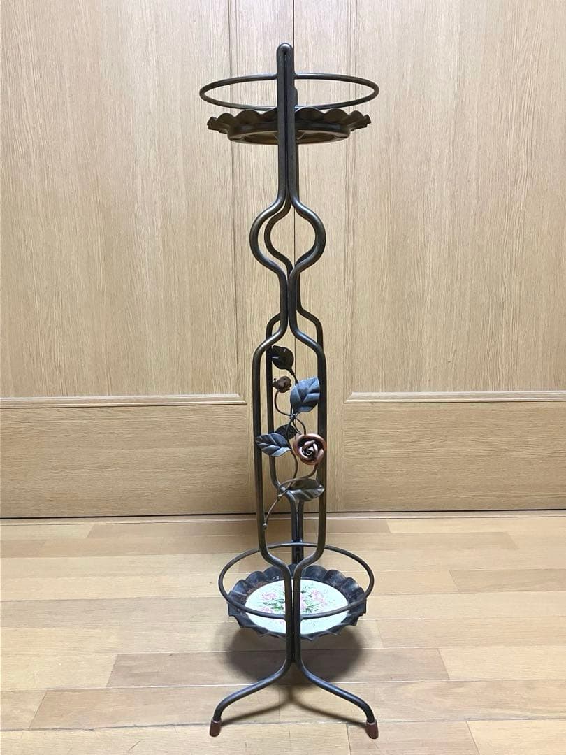 【訳あり】アイアン フラワースタンド 花台 フラワーベース ☆2基セット