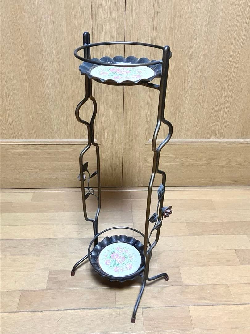 【訳あり】アイアン フラワースタンド 花台 フラワーベース ☆2基セット