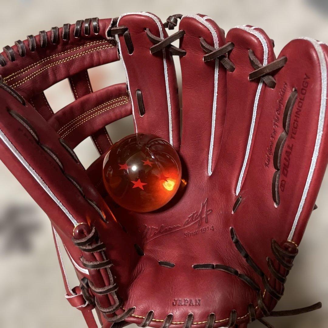 K*7様 Wilson 硬式グローブ 赤50型ウィルソングローブ袋付き