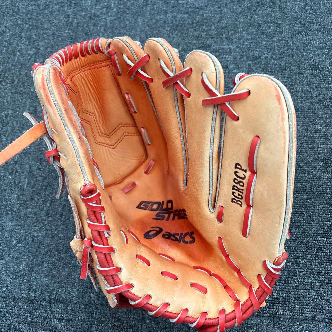 《中古》asics軟式投手用グラブゴールドステージロイヤルロードBGR8CP