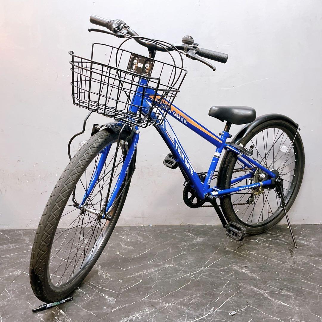 兵庫配送価格【933】《関西 引き取り》子供用自転車 TWIN GATE ブルー