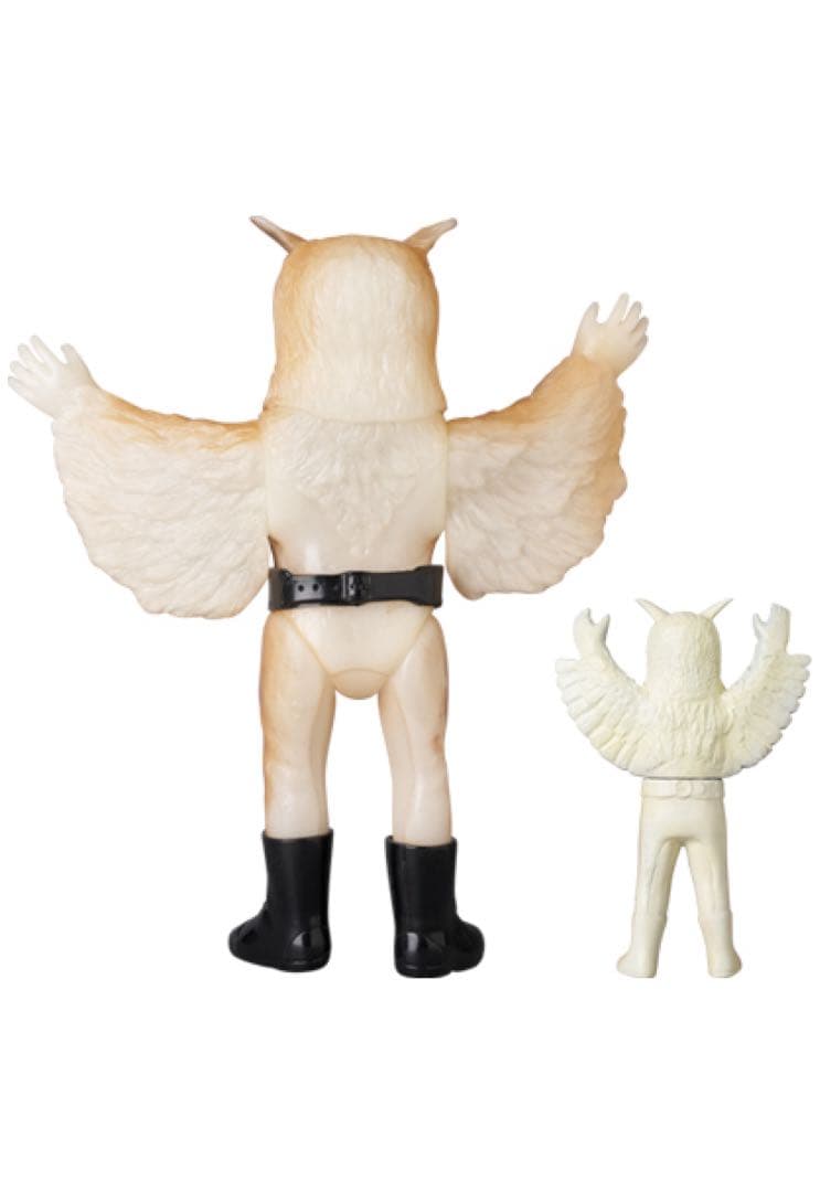 メディコムトイ×東映レトロソフビ★フクロウ男（新色蓄光版+ミニソフビ）仮面ライダ