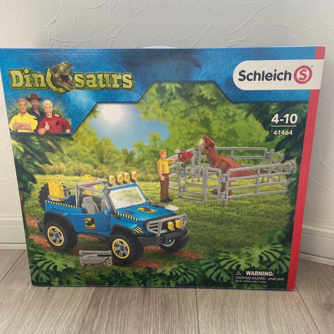【新品未開封】Schleich　4WDオフロードとダイノベース　恐竜セット売り