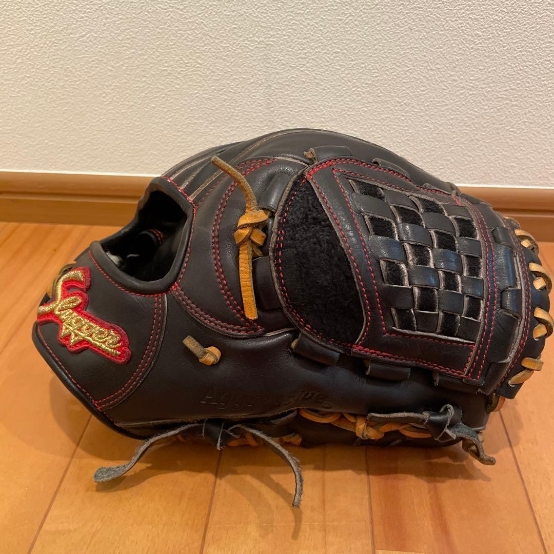 久保田スラッガー　硬式　内野　グローブ 黒 レザー