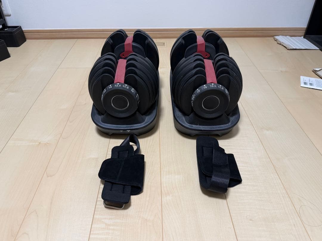可変式ダンベルセット 最大重量調整可能　24kg✖️2個