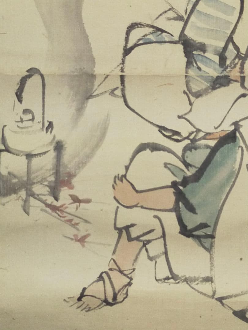 ♥【模写】 掛軸　前田青邨　人物　掛け軸　骨董品