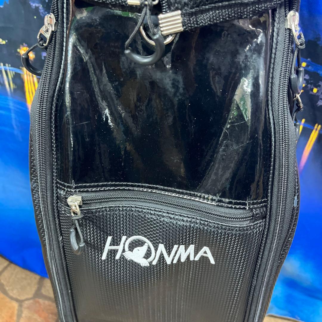 寶BZ-1298 HONMA エナメルブラック キャディバッグ