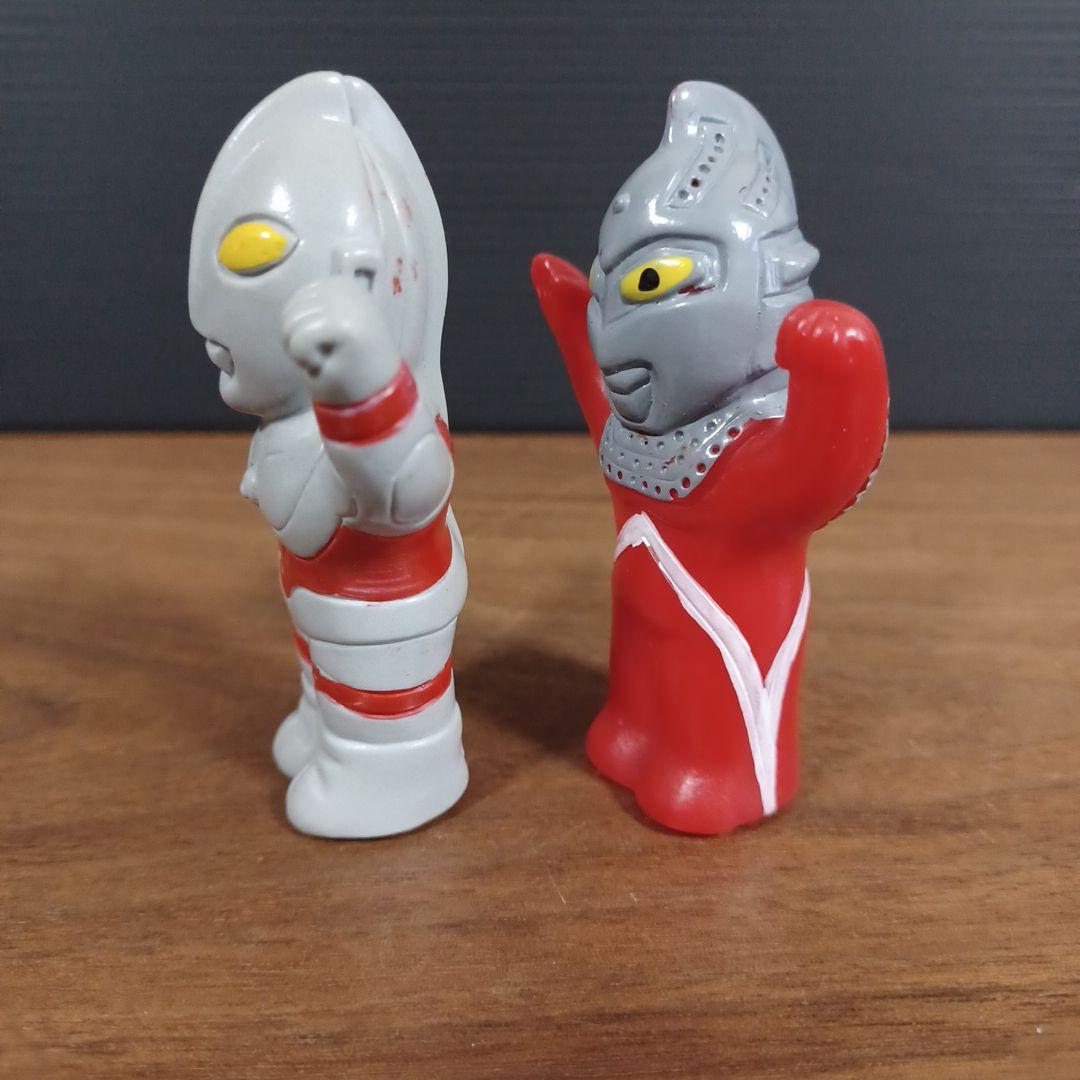 「ウルトラマン」「ウルトラセブン」風ソフビ指人形　2体セット