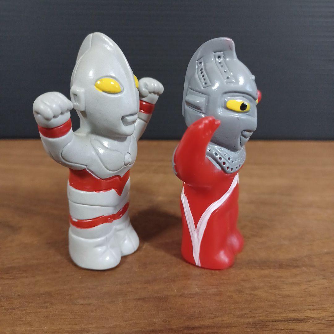 「ウルトラマン」「ウルトラセブン」風ソフビ指人形　2体セット