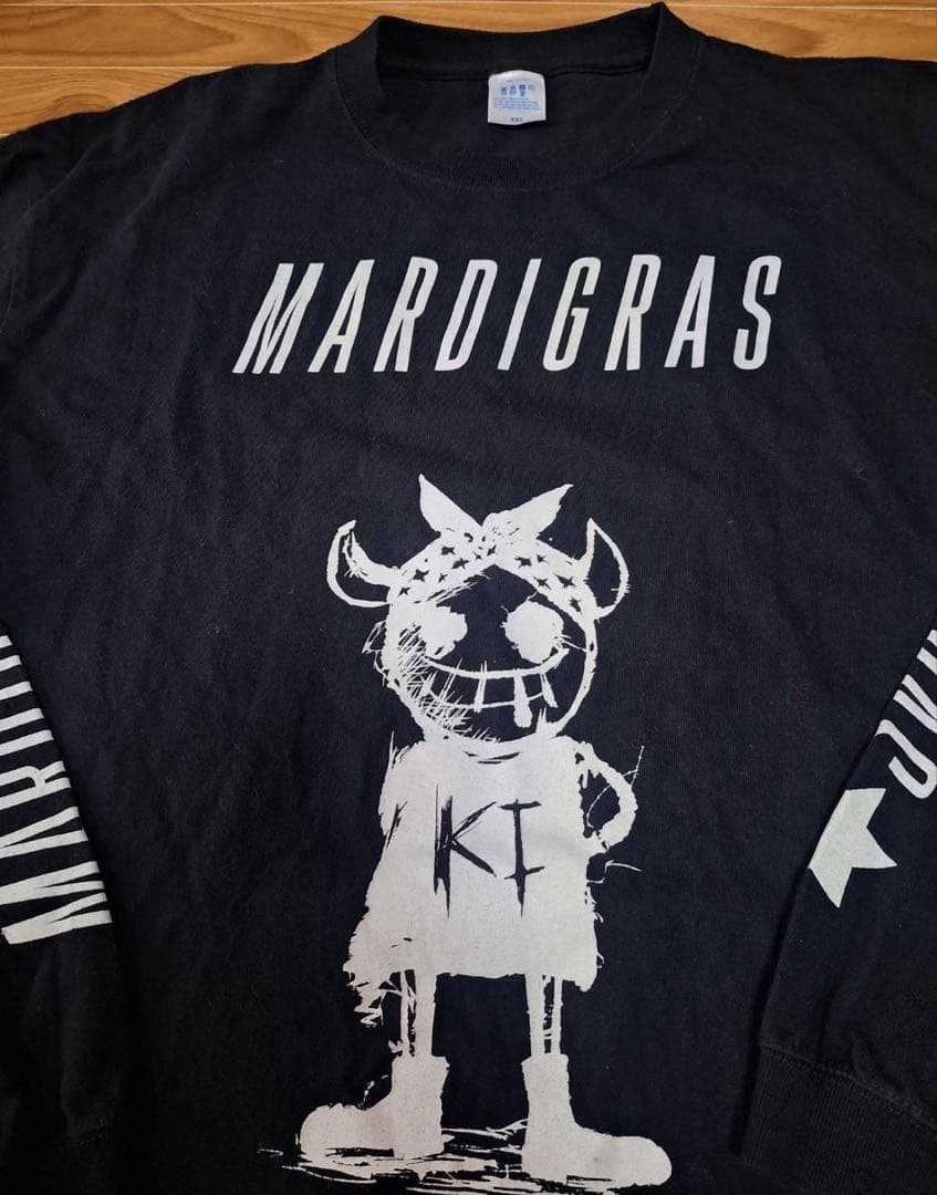 【希少XXL】MARDIGRAS マルディグラ ロングTシャツ 清春 ブラック