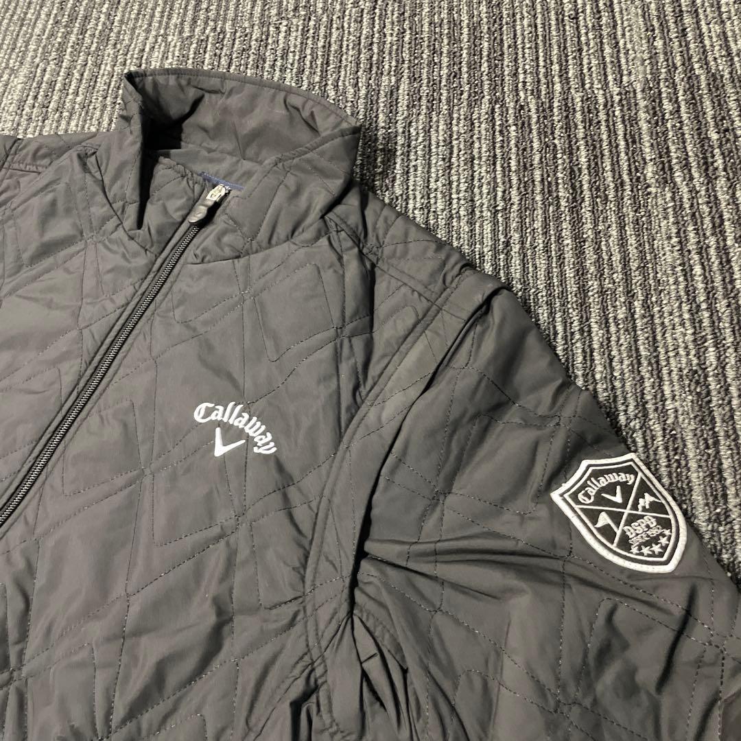 callaway キャロウェイ キルティング フロントジップブルゾン Lサイズ黒