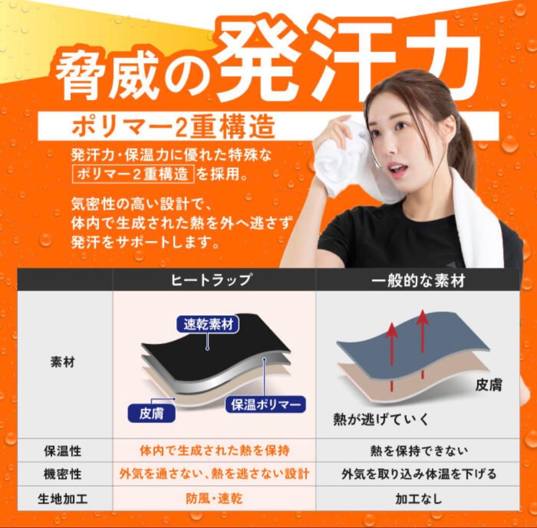 サウナシャツ ヒートラップ ブラック　サウナスーツ　L ブラック