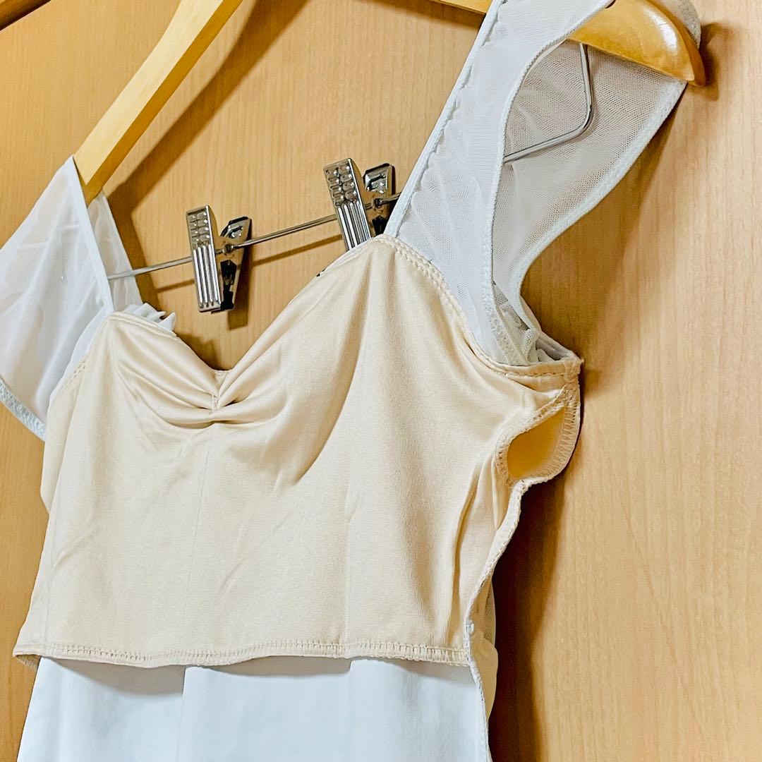 新品未使用 花柄フリル バレエレオタード M