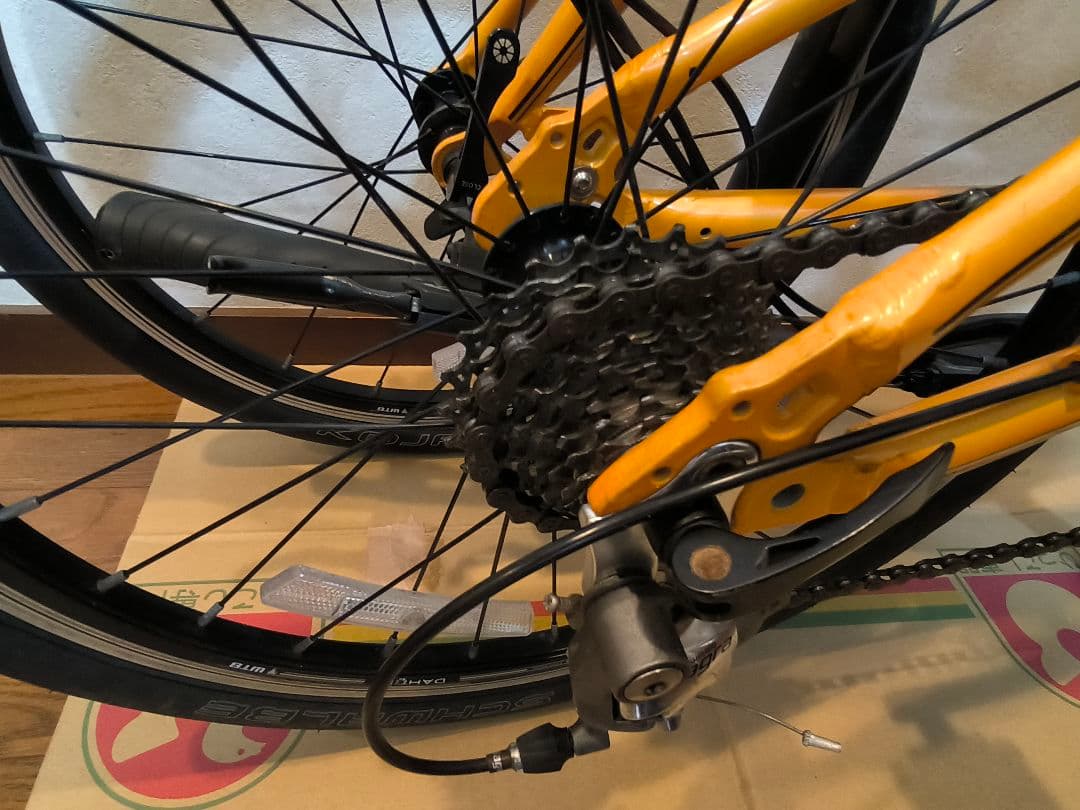 折りたたみ自転車 黄色 20インチ