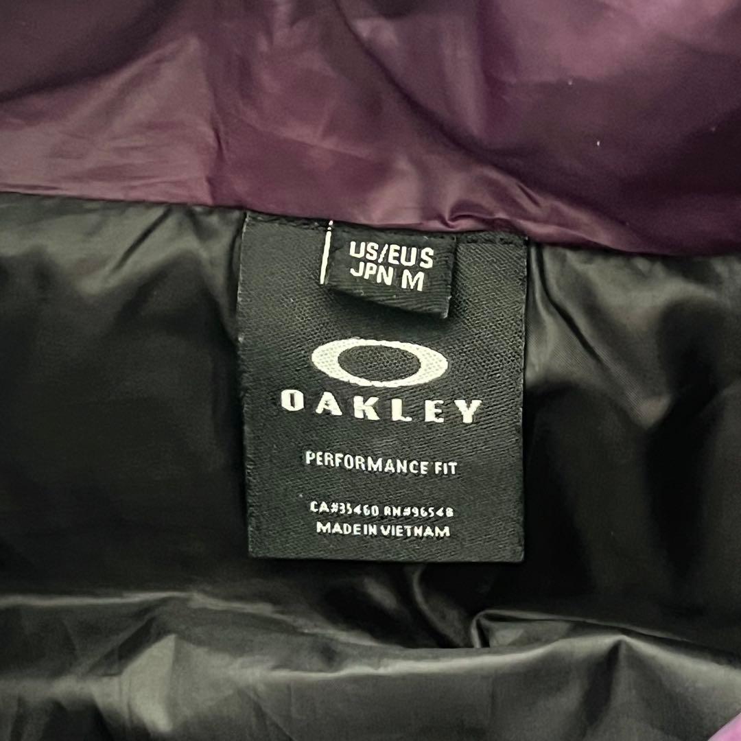 oakley golf ダウンベスト　パープル　スカルロゴ　M