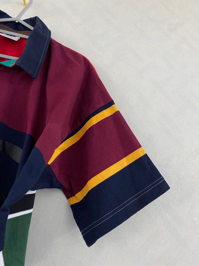 美品 canterbury 半袖 ラガーシャツ サイズL クレイジーパターン