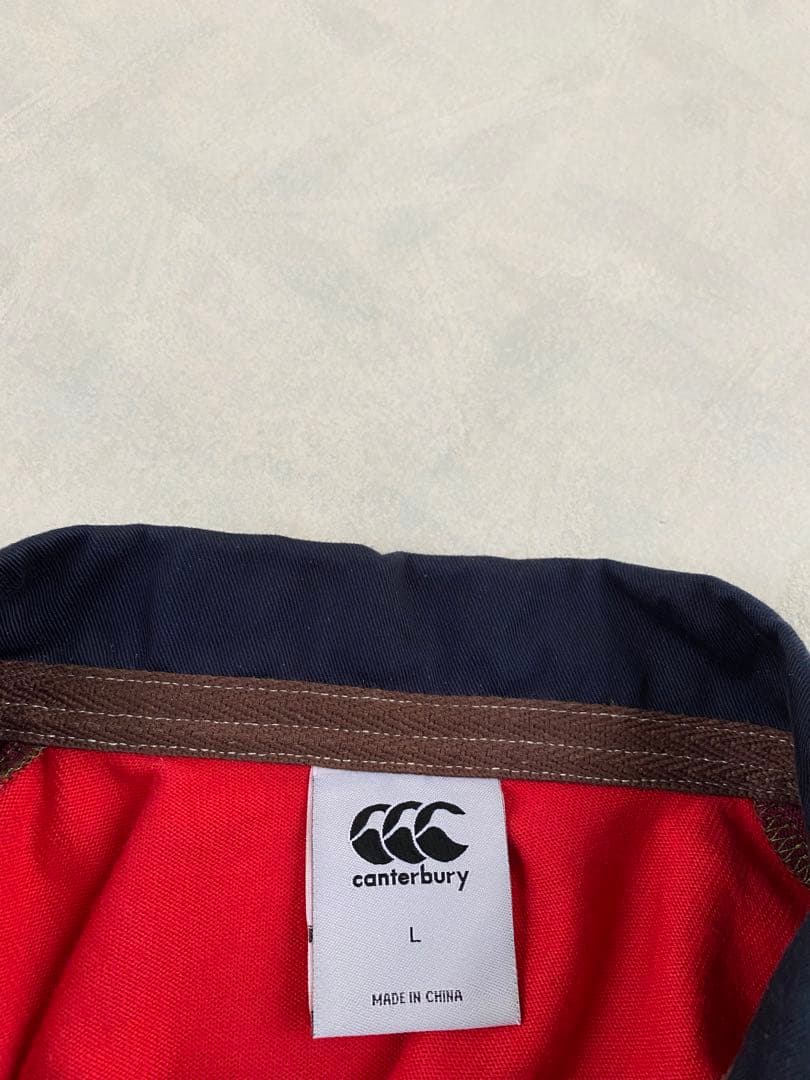 美品 canterbury 半袖 ラガーシャツ サイズL クレイジーパターン