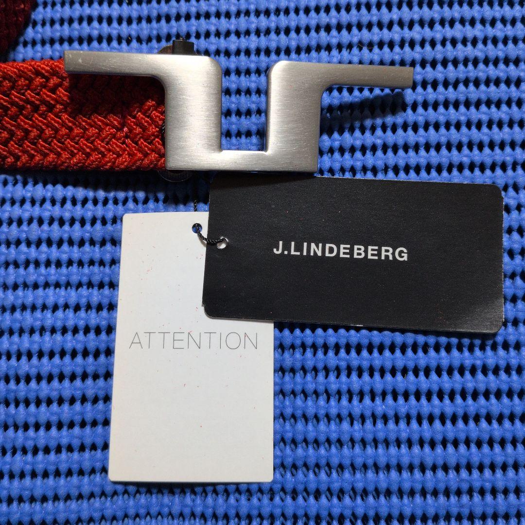 新品　J.LINDEBERG ジェイリンドバーグ　ベルト　ゴルフ　85cm 赤