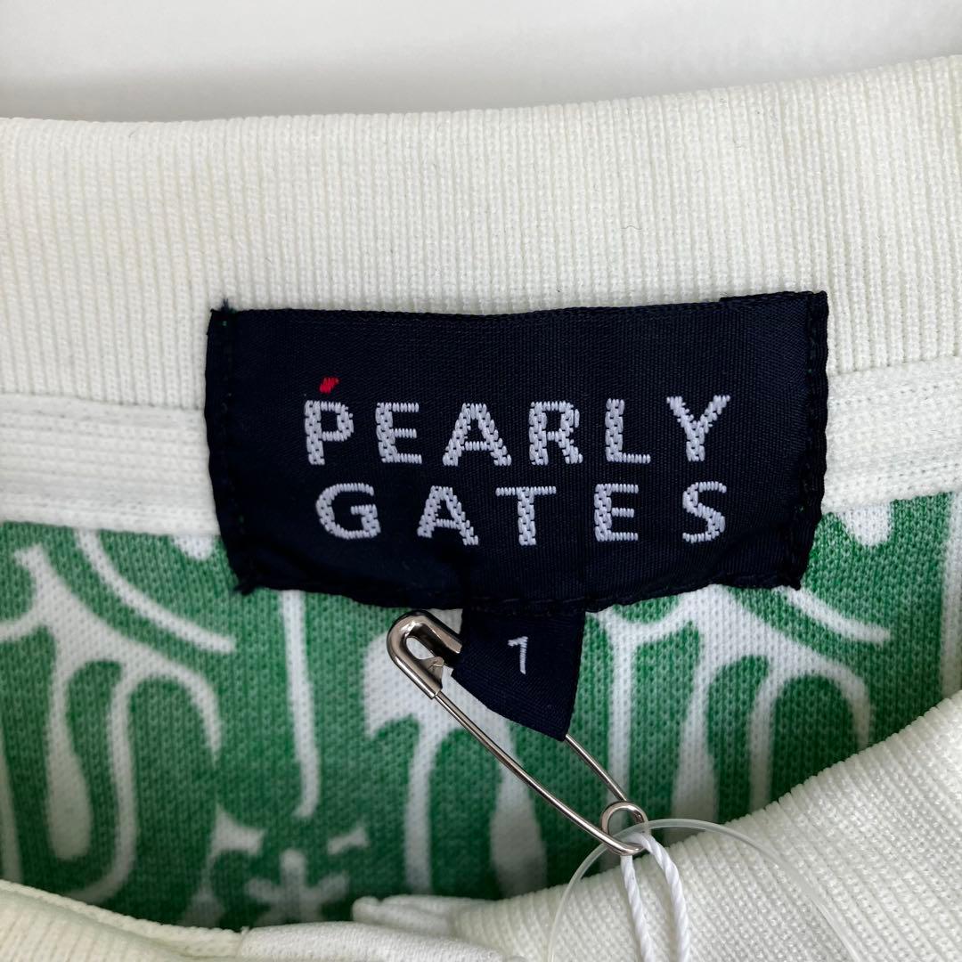 PEARLY GATES サボテン柄 ノースリーブ 膝丈ワンピース　グリーン 1