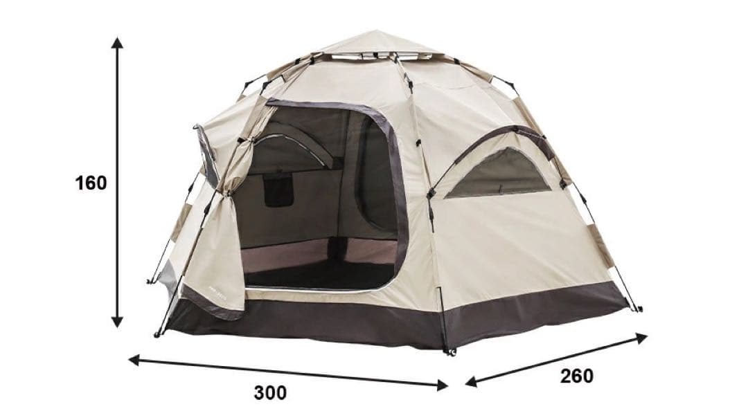 モダンデコ　ワンタッチテント 300cm x 260cm