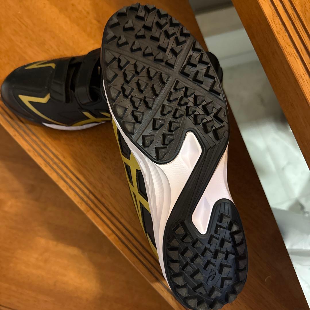 asics トレーニングシューズ 27.0cm ブラック/ゴールド/野球