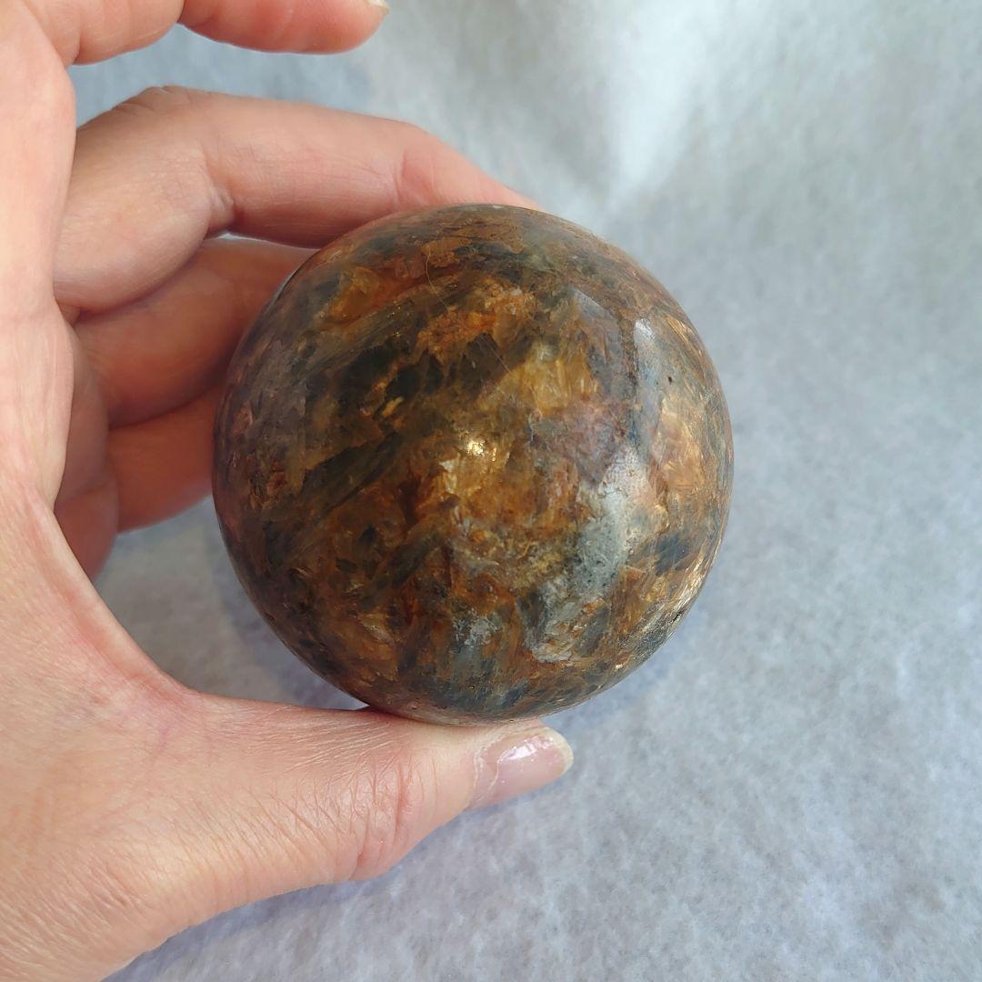 オレンジカイヤナイト　スフィア　丸玉　素敵な逸品
