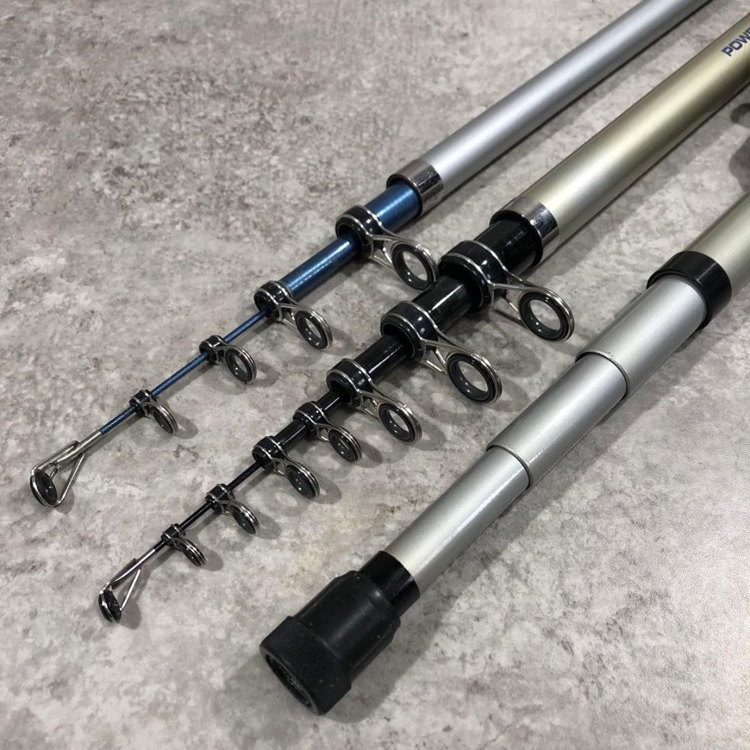 美品 SHIMANO ホリデースピン スズミ 磯竿 磯玉網 釣り竿 セット 遠投