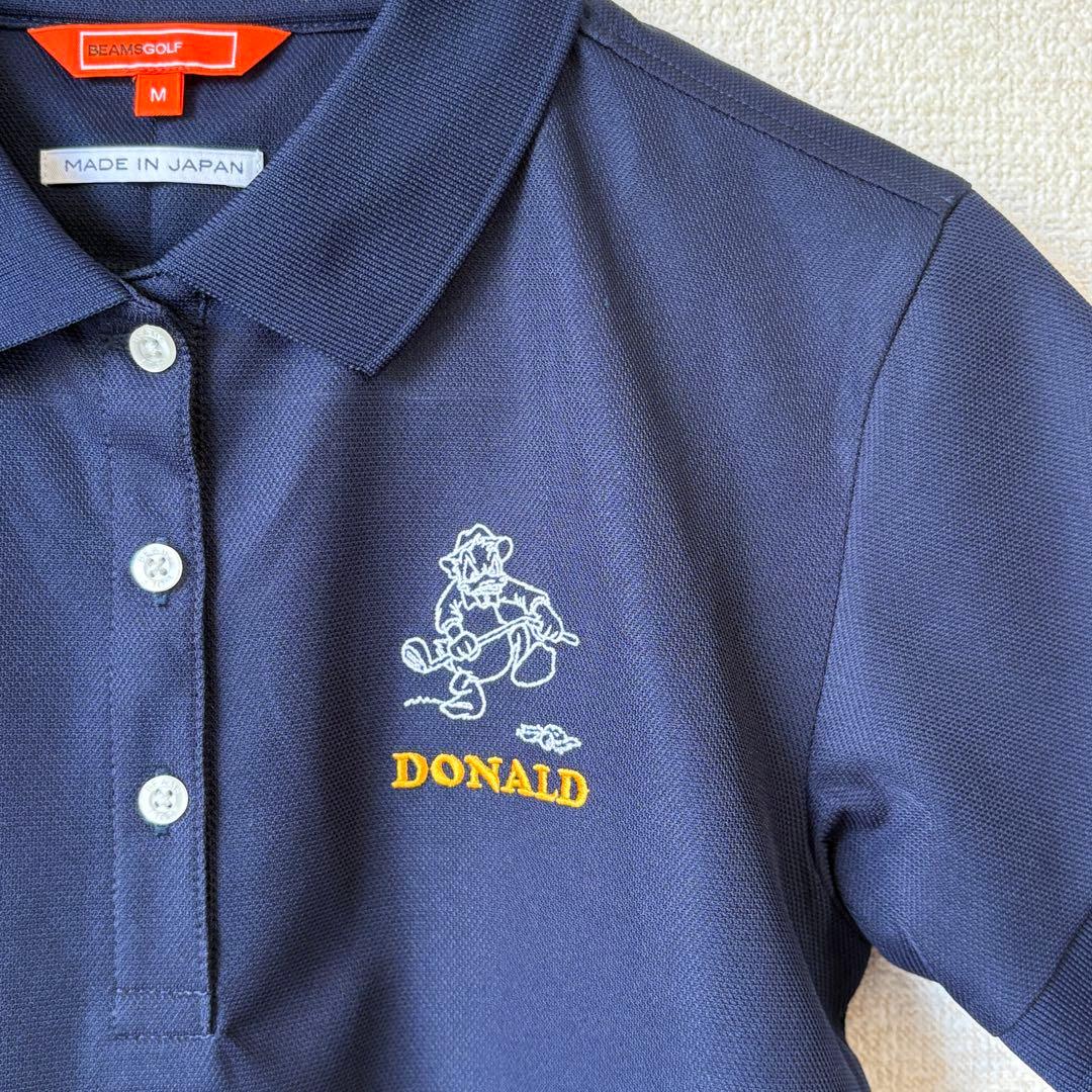 【極美品】ビームスゴルフ ディズニーコラボ ポロシャツ ドナルドダック M