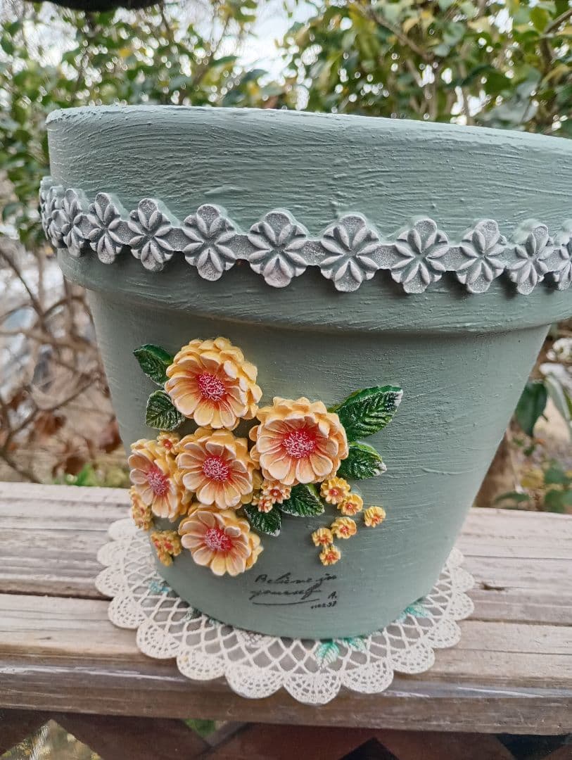 yukollection 7号鉢♡リメ鉢♡リメイク鉢♡ハンドメイド