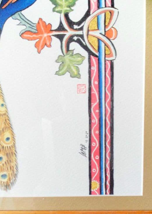 水彩画★Peacock★Colin Lamb作